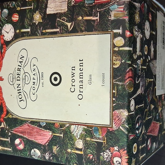JOHN DERIAN for Target Gold CROWN Glass Ornament Christmas Holiday 2025 NEW Box - Picture 2 of 4